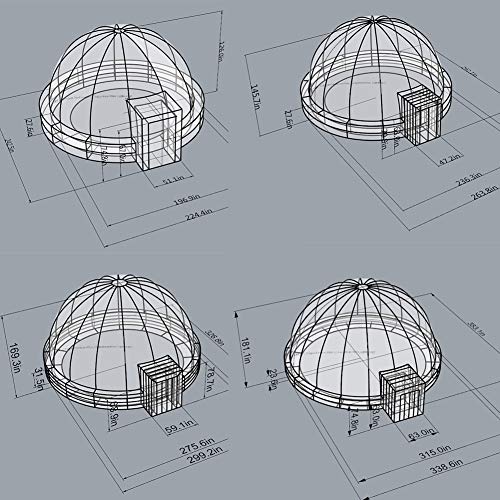 Sayok Portable Inflatable Planetarium Projection Dome Tent For School With Air Blower And Pvc Floor Mat(Black, 6M/19.7Ft) #TOP5