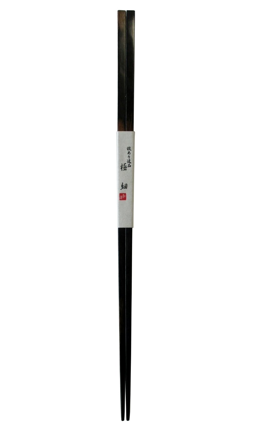 Thin and Durable; Dishwasher Safe, Hot Water Disinfectant (Black) 9.3 inches (23.5 cm), Thin Chopsticks, Extra Fine : Home & Kitchen