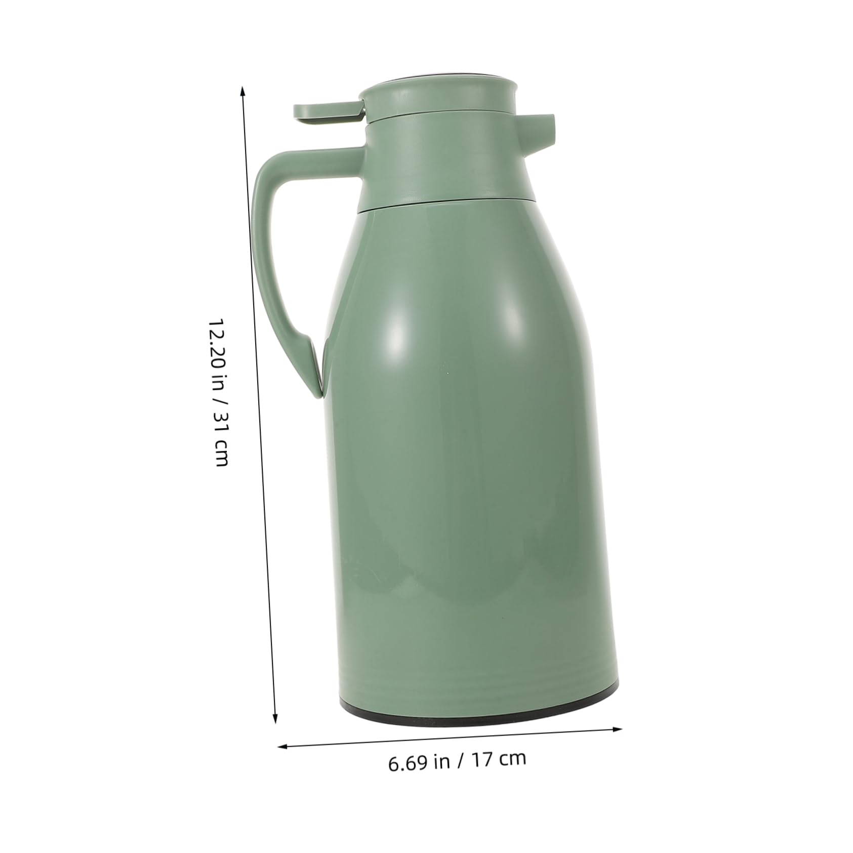 Angoily Matraz Térmico Jarra De Agua De La Puerta Del Refrigerador Caliente Botella Térmica Bomba Líquido Taza De Café Térmica Green De Calidad Alimentaria + Revestimiento De Vidrio.