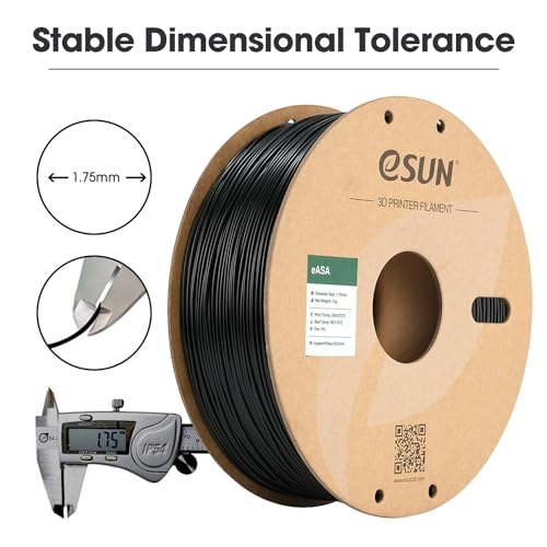 Filamento eSUN ASA 1.75mm Negro para Impresoras 3D - Resistente a la Intemperie - Fernando Cortés