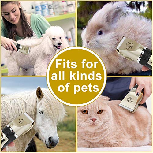 AerWo Dog Clippers Pet Grooming Clipper, Upgraded Low Noise Dog Cat Hair Trimmer Cutter, USB Rechargeable Shavers Electrical Pet Professional Grooming Machine Tool