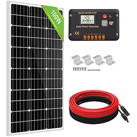 ECO-WORTHY 100W Solar Panels Kit with Charge Controller thumbnail