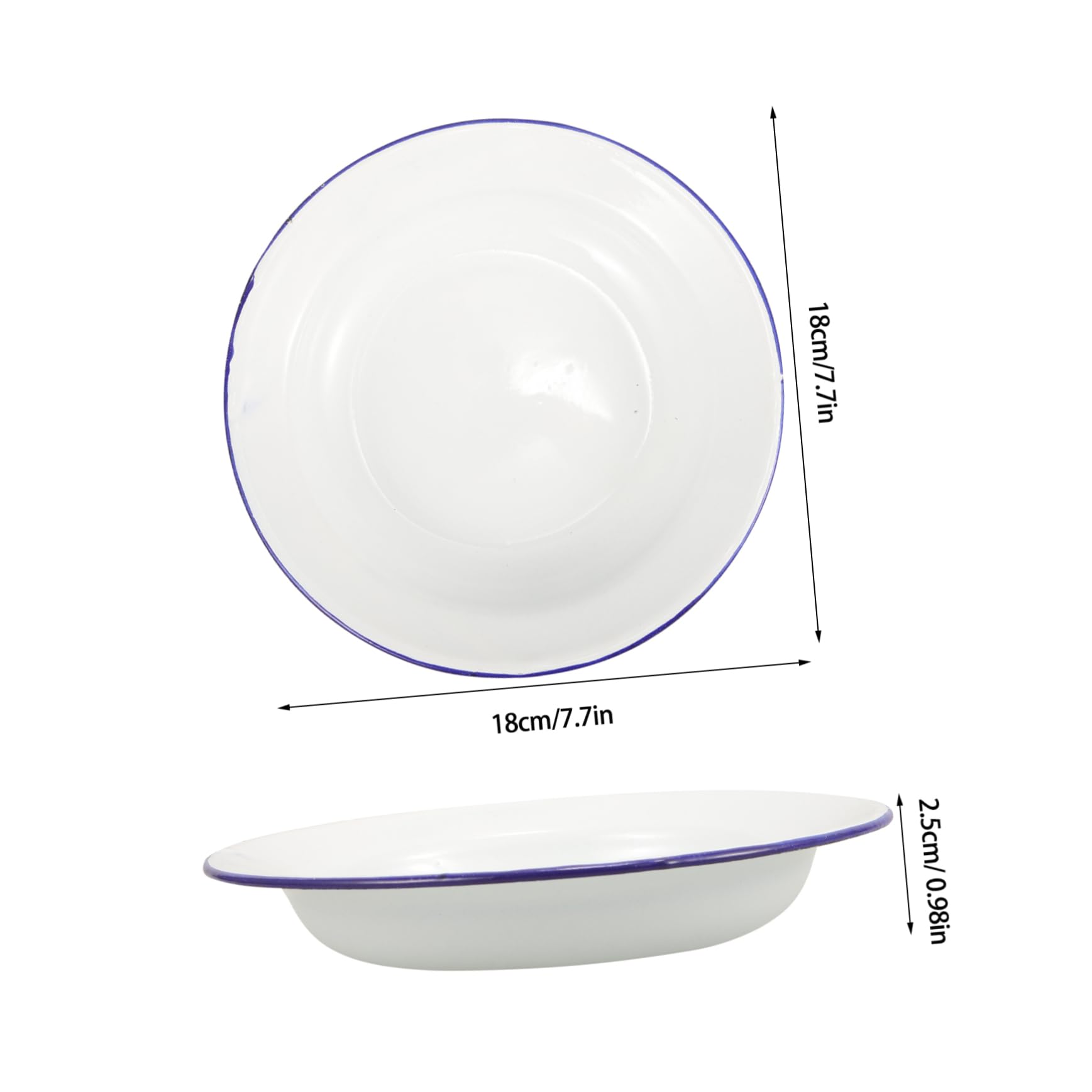 Hemobllo 4Pcs Retro Enamel Plates Serving Dishes for Home Outdoor Use for Snacks Fruits Desserts and More for Catering Entertaining