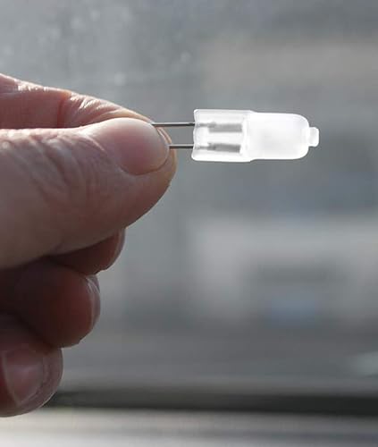 Miniatura 4 de Bombillas halógenas de 20 W, base T3 G4 de 20 W, 12 voltios, 20 W, 12 voltios, T3 JC, base de dos pines T3 G4, cubierta de vidrio esmerilado, blanco