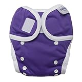 OneSize 3-15kg Bambinex Wrap - Die mitwachsende Überhose - Easy On / Easy Off - für Stoffwindeln z.B. Bambinex, Popolini, Mullwindeln, Bindewindel etc. / OneSize 3-15kg, purple lila