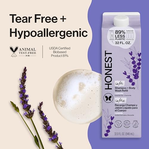 The Honest Company Shampoo Body Wash Refill Carton, Lavender Calm, 32 fl oz - image 2