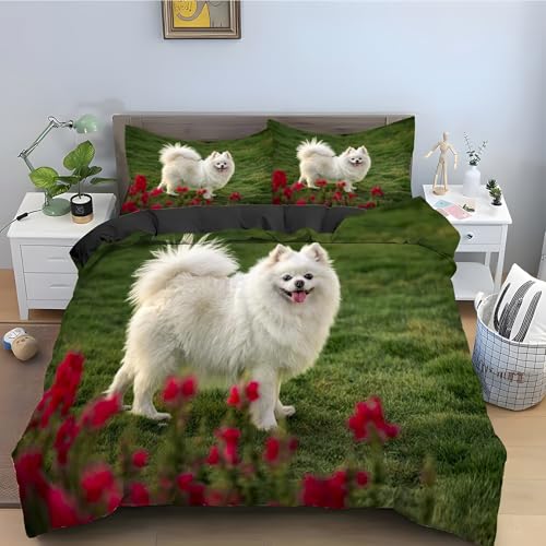 Housse couette microfibre douce poméranien pour éviter les plis - 2