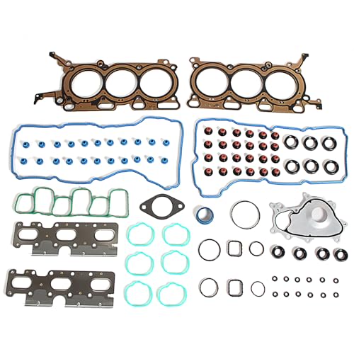 Image of AUCERAMIC HS26543PT4 Full Head Gasket Set with Valve Cover Gasket Compatible with Ford Edge Police Interceptor Lincoln MKT MKX 3.7L V6 DOHV 24V Replace# VS50814R