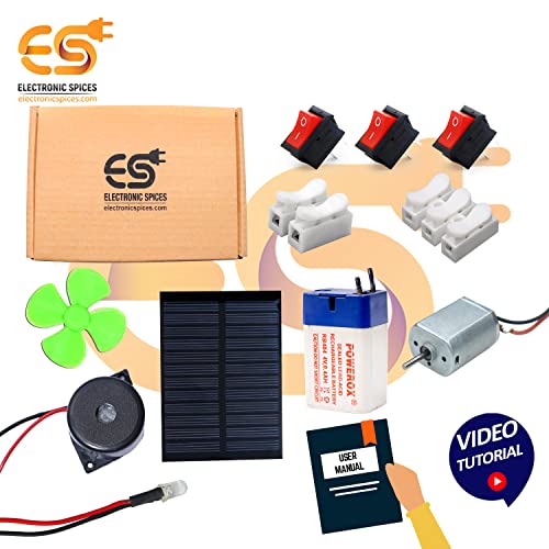 Image of Electronic Spices Diy Mini Home Solar Rechargeable Project Kit Starter Kit With Video Tutorial & User Manual