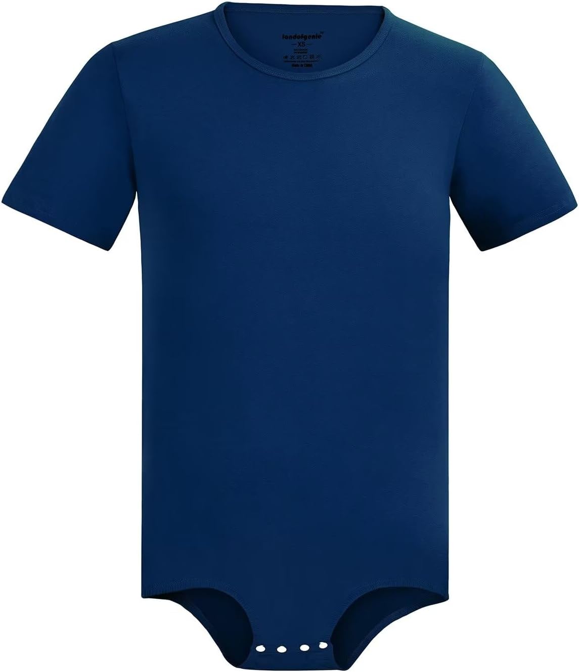 LandofgenieMen Short Sleeve Bodysuit Pajama Bodysuit One Piece Pajamas Rompers Basic Onesie