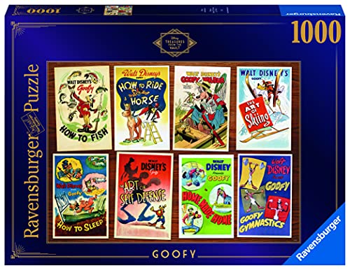 Ravensburger Disney Treasures from The Vault Goofy 1000 Piece Jigsaw Puzzle for Adults â€“ Every Piece is Unique, Softclick Technology Means Pieces Fit Together Perfectly - Amazon Exclusive