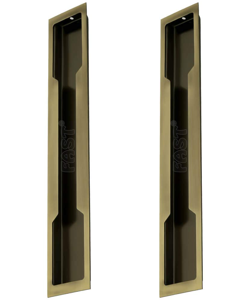 FAST CSH01 Steel Brass Antique Concealed Sliding Door Handle for Wardrobe & Cupboard Cabinet Doors Pull, Move The Door Aside and Dresser, Kitchen Drawers. (6 Inch) — Amazon image 7