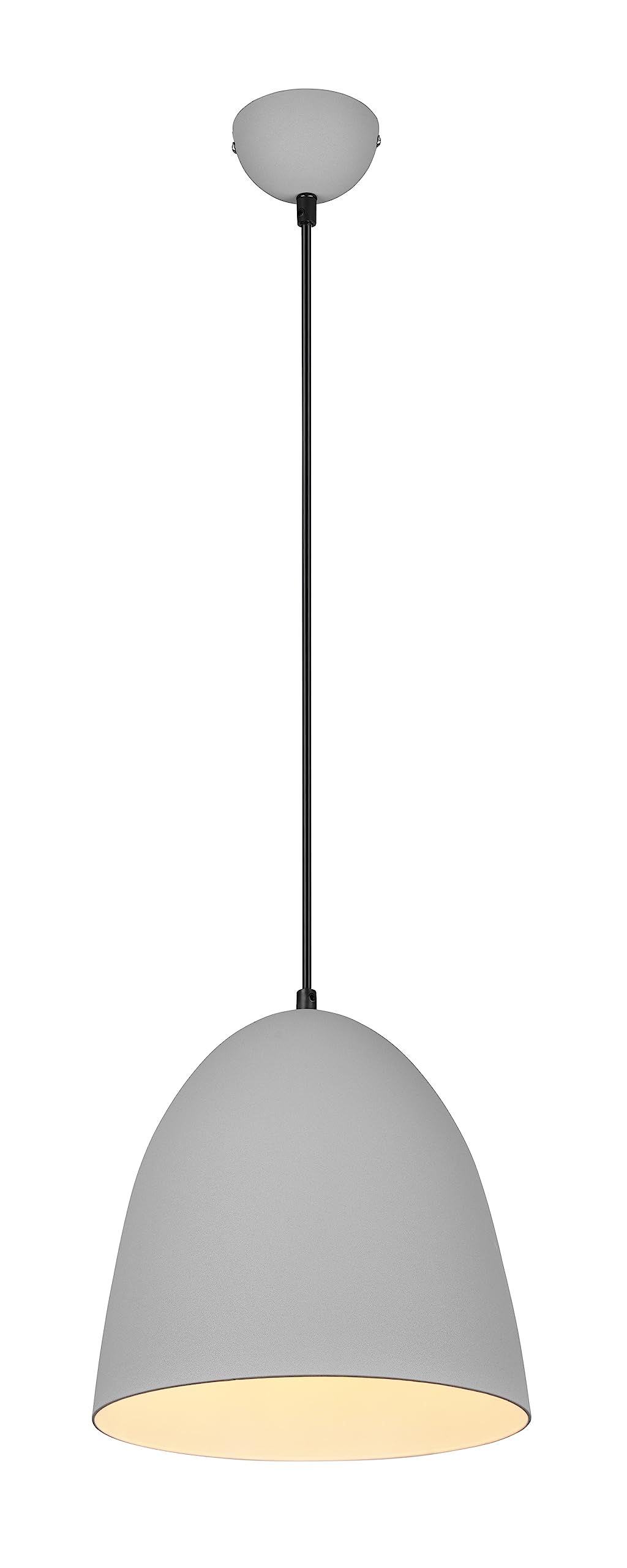 Lámpara colgante Tilda de diseño metálico gris con altura ajustable