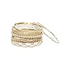 GUESS "Basic" Gold 7 Piece Mixed Bangle Bracelet