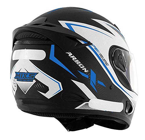 Capacete Moto MX2 Carbon X Preto com azul Brilhante 58
