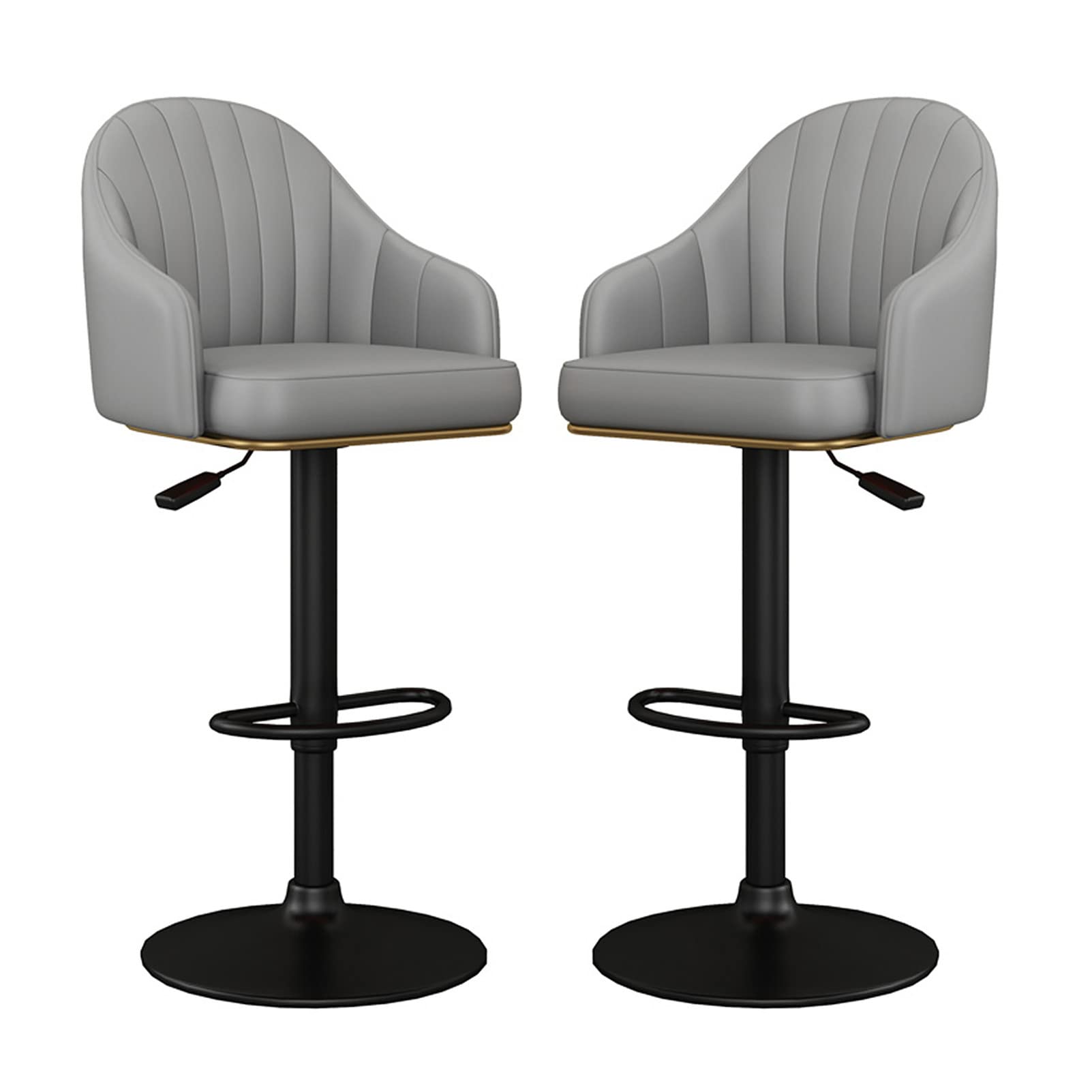 Tabourets de bar pivotants en cuir pour salle à manger café et îlot cuisine