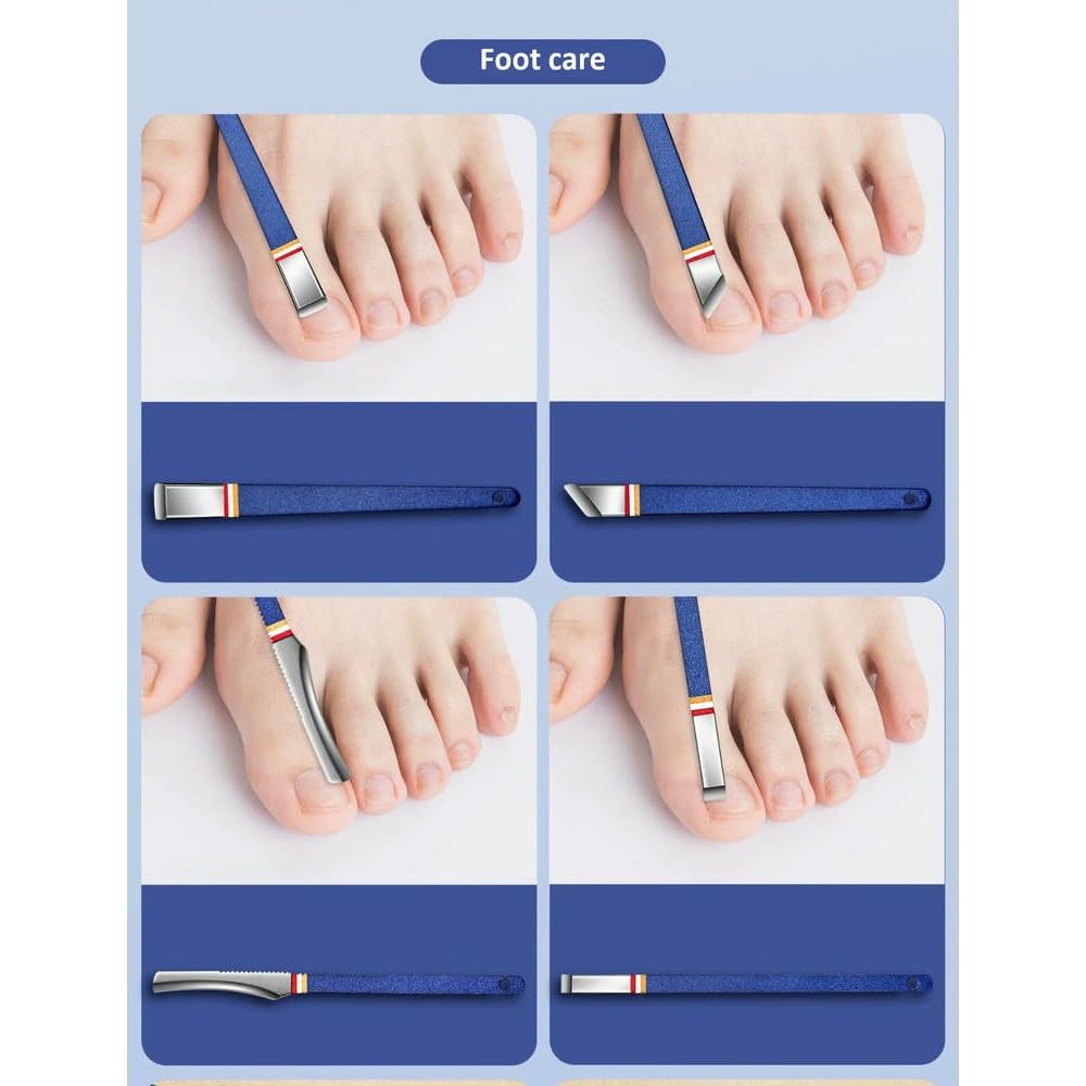 Zestaw 19 szt. /zestaw obcinaczy do paznokci ze stali nierdzewnej(Blue 19 Pcs)
