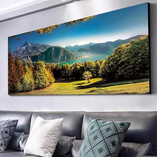 Pintura en lienzo de montaña para decoración de salones modernos y dormitorios elegantes