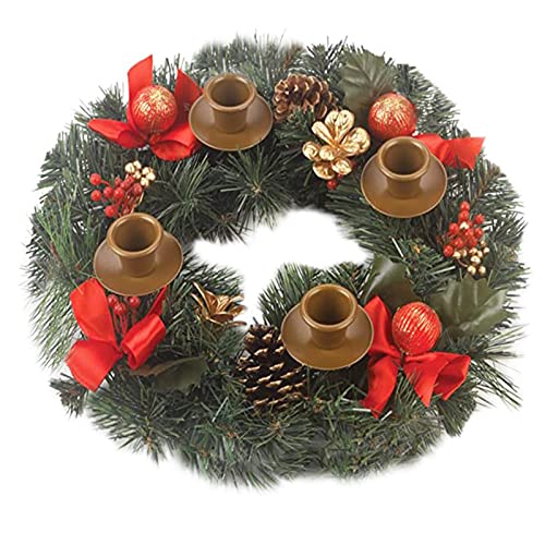 Amerikanischer Weihnachtskranz 8 Adventskranz Künstlich Geschmückt 30cm, Weihnachtskranz Tisch...