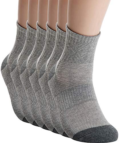 Image of Pro Mountain Wide Toe Box For Health Cotton Compression Ankle Socks Athletic Hiking Mesh Quarter Length No Logo