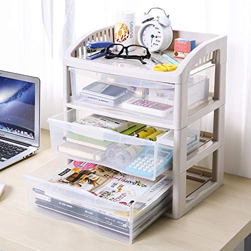 Boîte de rangement de bureau à tiroirs pour maquillage et cosmétiques de taille M