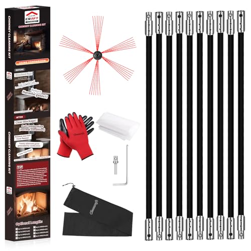 Cleancraft 33 Feet Chimney Sweep Kit