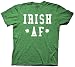 St Patricks Day Irish AF Mens Green Heather T-shirt