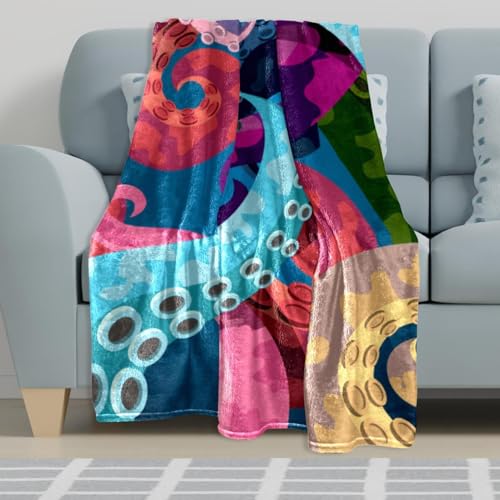 Couverture polaire pieuvre pour cocooning sur canapé et lit - 6
