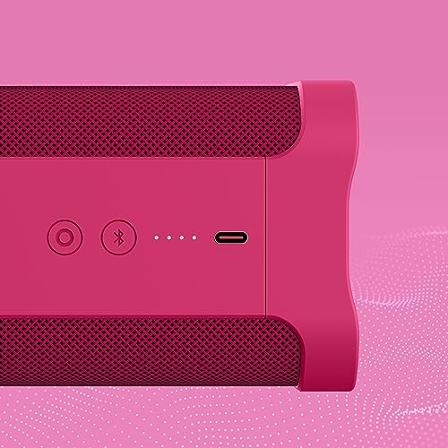 Image of Skullcandy Terrain XL Wireless Bluetooth Speaker - IPX7 Waterproof Portable Speaker, 18 Hour Battery, Nylon Wrist Wrap, True Wireless Stereo (Pink)