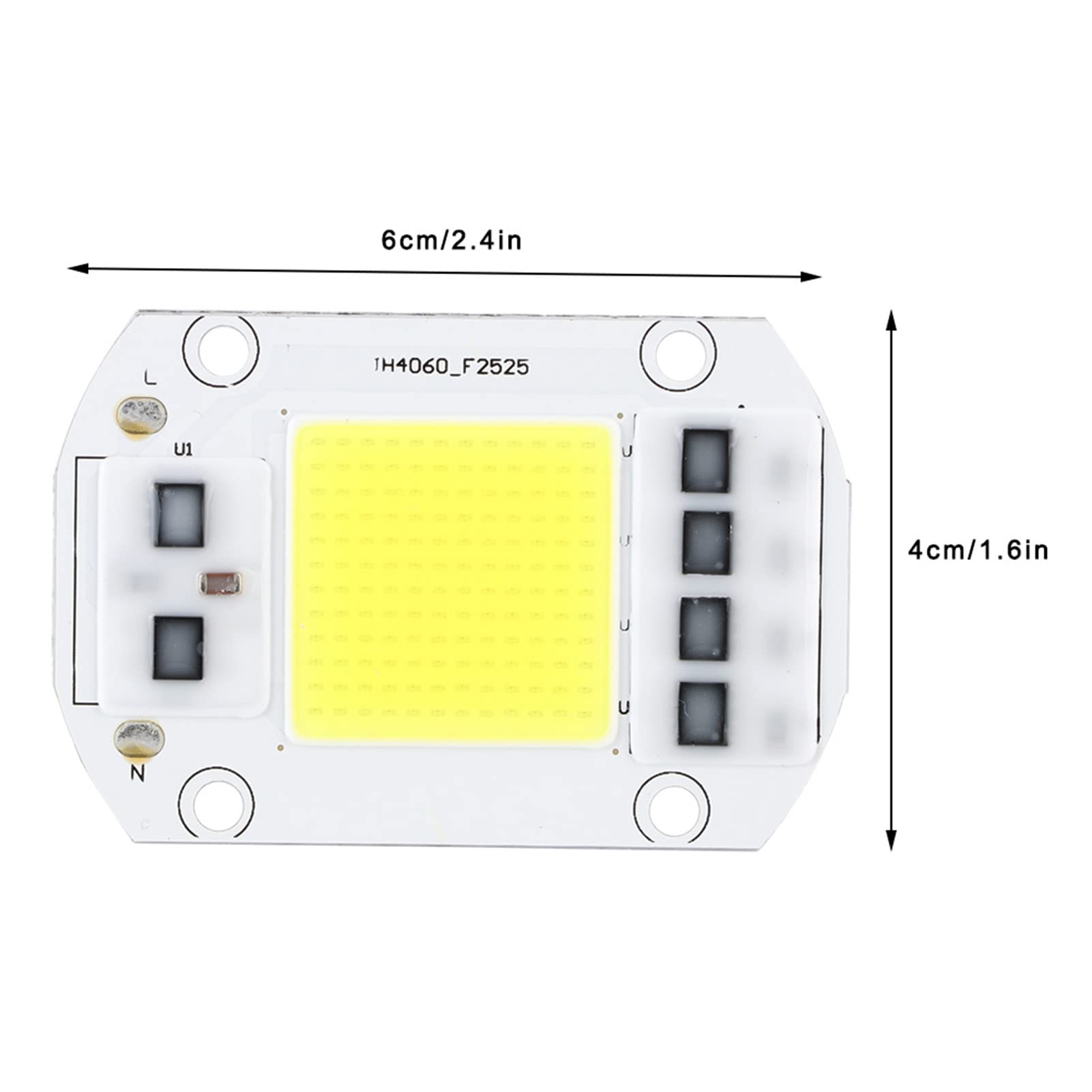 AC220V 50W Blanc Haute Puissance 60 * 40mm COB LED Puce Avec Kit De