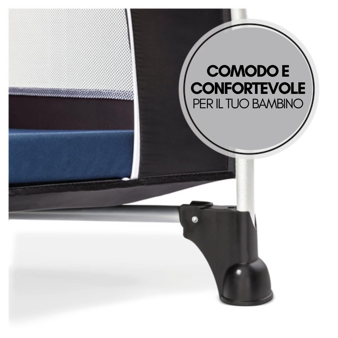 hauck Sleeper Materassino da Viaggio Pieghevole 120 x 60 x 5 cm, Navy | Con borsa di trasporto, compatibili con vari lettini da viaggio hauck come Sleep N Easyfold o Dream N Play Plus