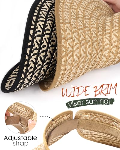Sombrero de playa para mujer con visera y ala ancha miniatura 4