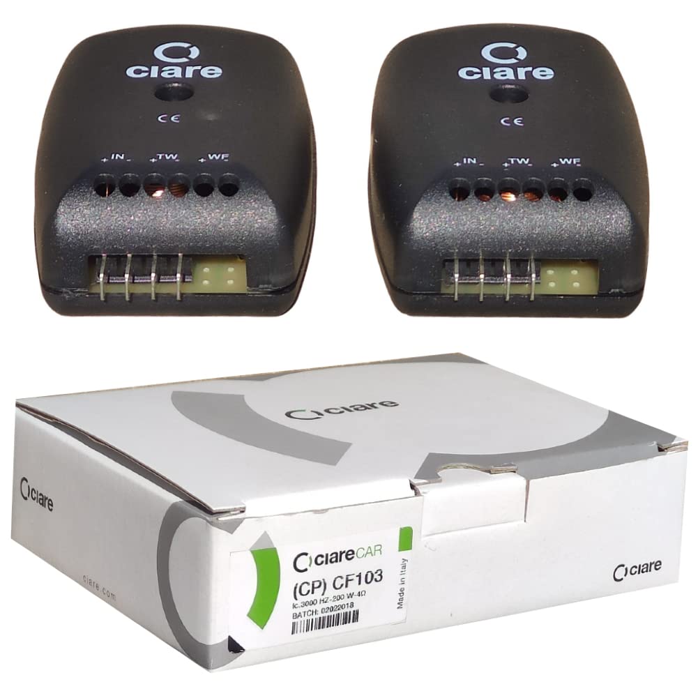 2 crossover CIARE CF103 filtri passivi 1 via per tweeter 4 ohm 100 watt rms predisposizione auto per porte portiere sportelli spl, a coppia