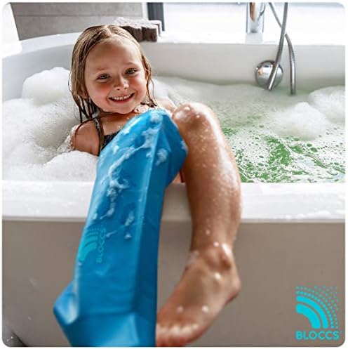 Bloccs Waterproof Plaster Cast Covers Leg, Swim, Shower & Bathe. Watertight Protector, Child Full Leg (Small)