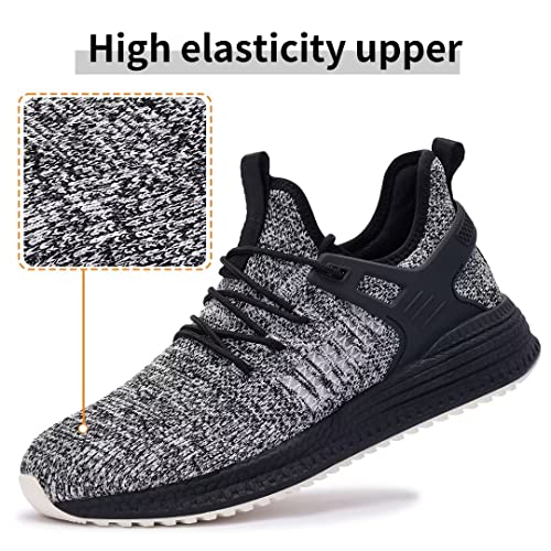SDolphin Running Workout Shoes for Men - Gym Athletic Training Sports Exercise Memory Foam Sneakers Mix Grey Size 13
