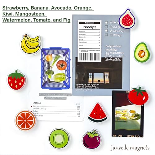 Set de 9 Imanes Decorativos para Refrigerador Frutas 1.55 pulg miniatura 5