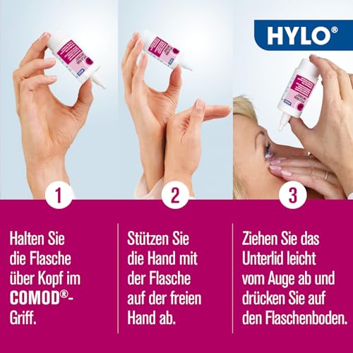 HYLO DUAL INTENSE Augentropfen bei trockenen Augen, intensiv, mit Hyaluronsäure und Ectoin, Doppelpackung 2x10ml