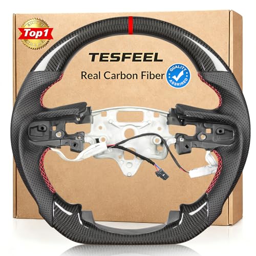 2022 Acura MDX Accessory Heated Steering Wheel Does Not Work 4 TESFEEL Heated Real Carbon Fiber Steering Wheel for Chevy Silverado 1500 2500 3500 (2022-2025), D-Shape Flat Bottom, Nappa Leather&Hand-Stitching, Fits for High Country/ZR2/LTZ/LT Trail Boss/RST/LT