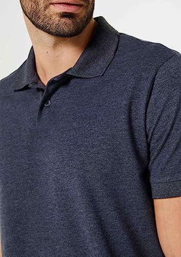 Camisa Básica Masculina Polo Piquet Regular Cinza M