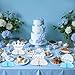 Fangleland 8pcs Something Blue Before I Do Honeycomb Centerpieces, Blue Hydrangea Table Toppers Decorations Floral Photo Props for Bridal Shower Bachelorette Engagement Wedding Party Supplies