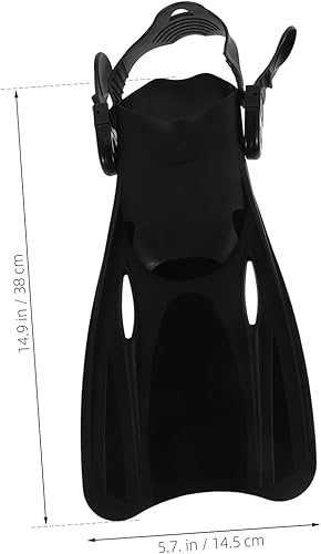 Miniatura 2 de Aletas de natación ajustables para adultos, aletas cortas de entrenamiento para mayor potencia y eficiencia para natación, esnórquel, deportes