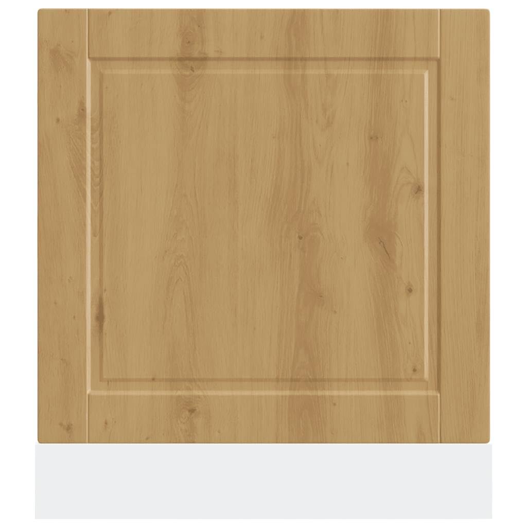 Tapa frontal para lavavajillas Porto para lavavajillas empotrado, frontal de madera de roble Artisan, placa frontal para cocina empotrada, 60 x 1,5 x 57 cm