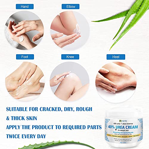 Urea Cream 40 Percent For Feet Maximum Strength With 2% Salicylic Acid 5.29 Oz, Callus Remover, Dead Skin Exfoliation, Hand & Foot Cream For Dry Cracked Hands ,Elbows, Feet, Heels, Knees, Intensively Moisturizes & Softens &Repairs Skin #TOP4
