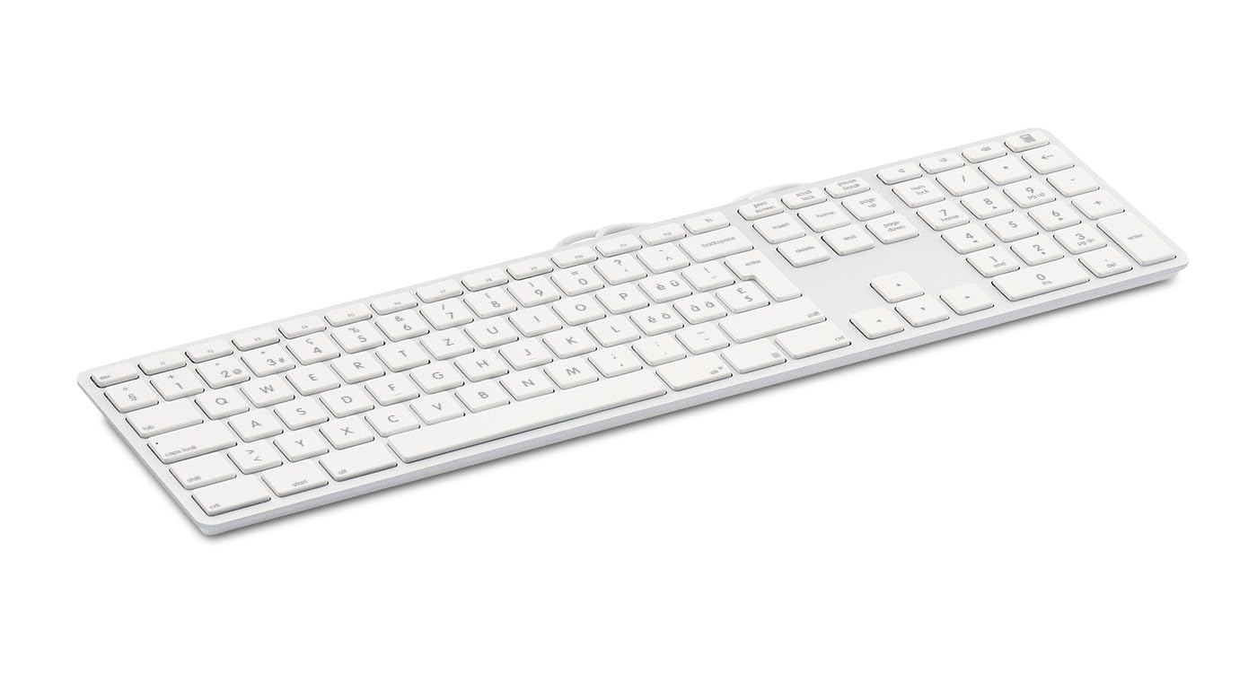 LMP Tastiera USB con Tastierino Numerico per Windows, Layout Italiano ISO, 110 Tasti, Alluminio Argento, Compatibile con PC, Tasti Incisi al Laser, Design Elegante, Plug & Play