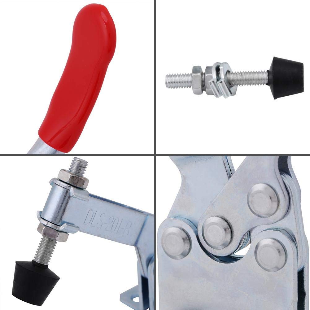 4Pcs Pince à Bascule Pince Horizontale 201-B Outil de Libération Rapide à Verrouillage Capacité de Maintien 90 kg