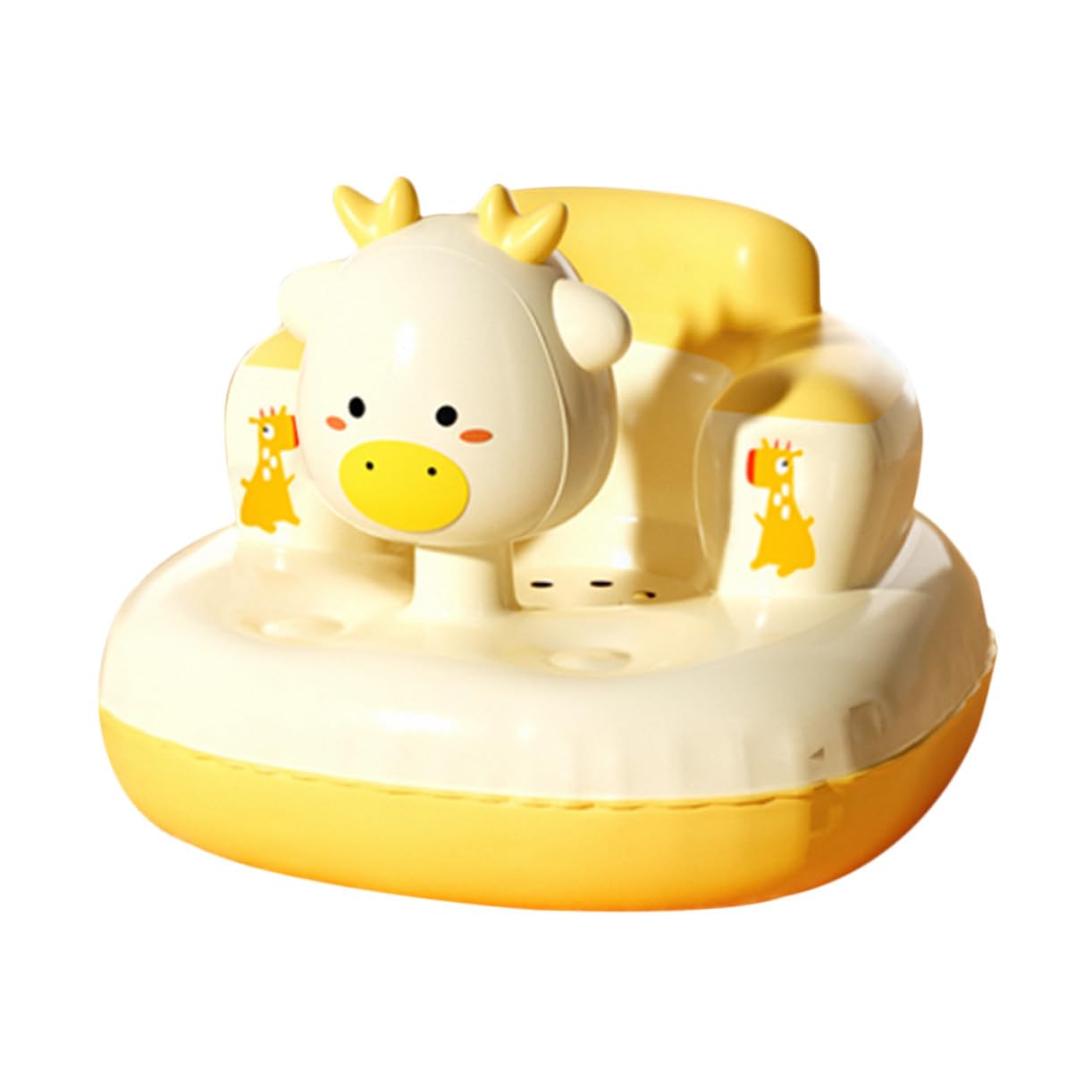 Silla Inflable para Niño Niña Respaldo, Asiento de Baño Amarillo