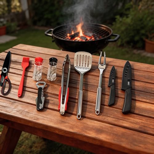 Set de 12 utensilios de cocina para camping, acero inoxidable miniatura 2