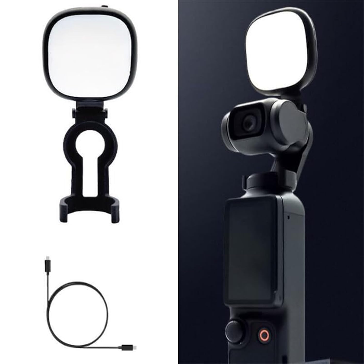 Coyktonty OSMO Pocket 3 Small Auxiliary Light, LED Video Light Auxiliary Lighting Filming Light 180 mAh Rechargeable for DJI Pocket 3