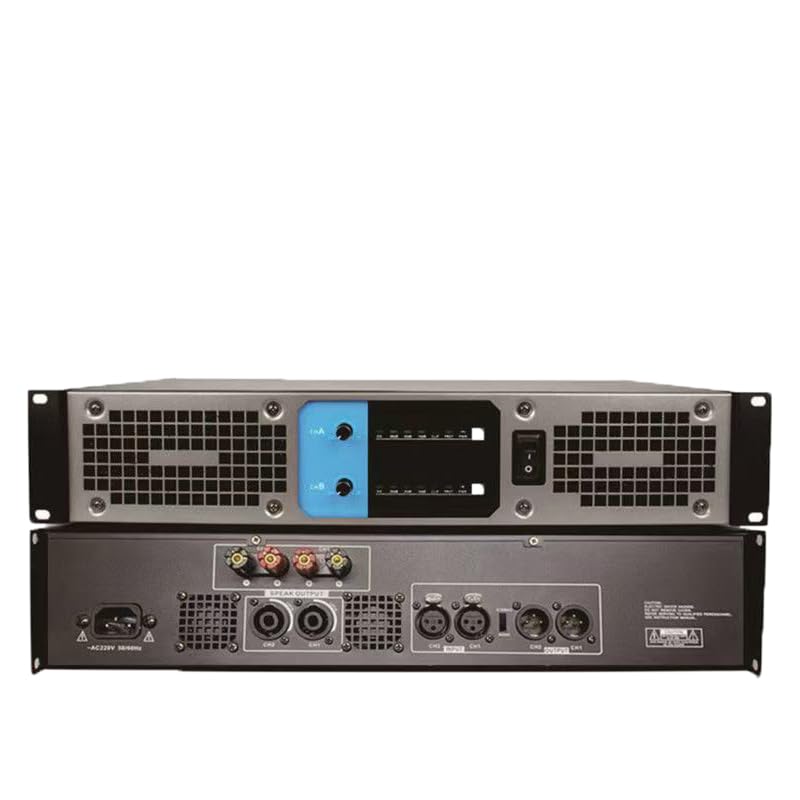Lightweight 1U 2-Channel PA/DJ Power Amplifier, 2 x 1150W at 4-Ohm for Installation, Conference (AT400)