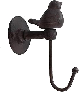 Cast Iron Hooks 520013 Songbird Wall Hook, Brownish Black (1)